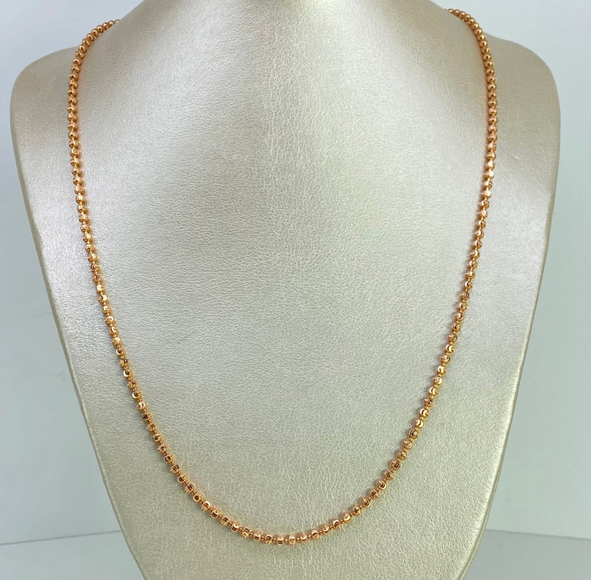 Moon Cut Chain -Rose Gold